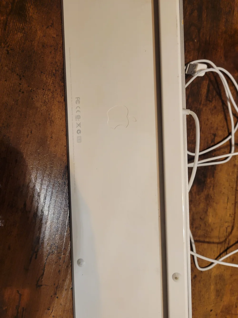 Apple White Wired Slim Desktop Keyboard
